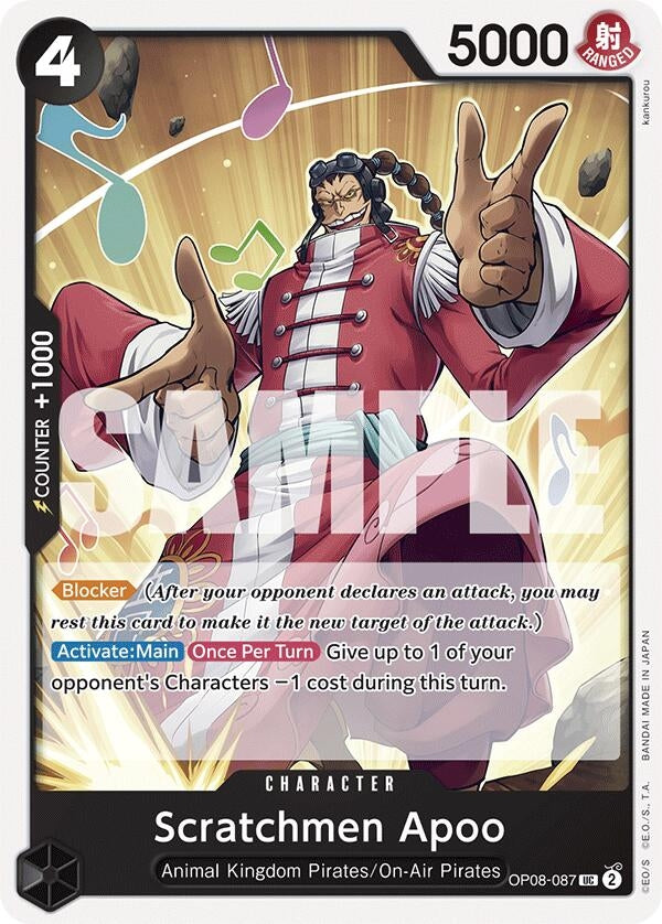 Image for Scratchmen Apoo (OP08-087) (Two Legends) - One Piece Card Game