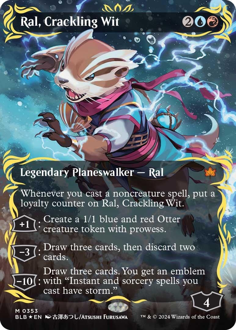 Ral, Crackling Wit (Borderless) (Raised Foil) (353) (Bloomburrow)