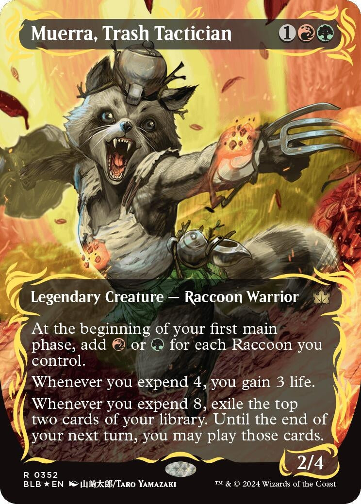 Muerra, Trash Tactician (Borderless) (Raised Foil) (352) (Bloomburrow)