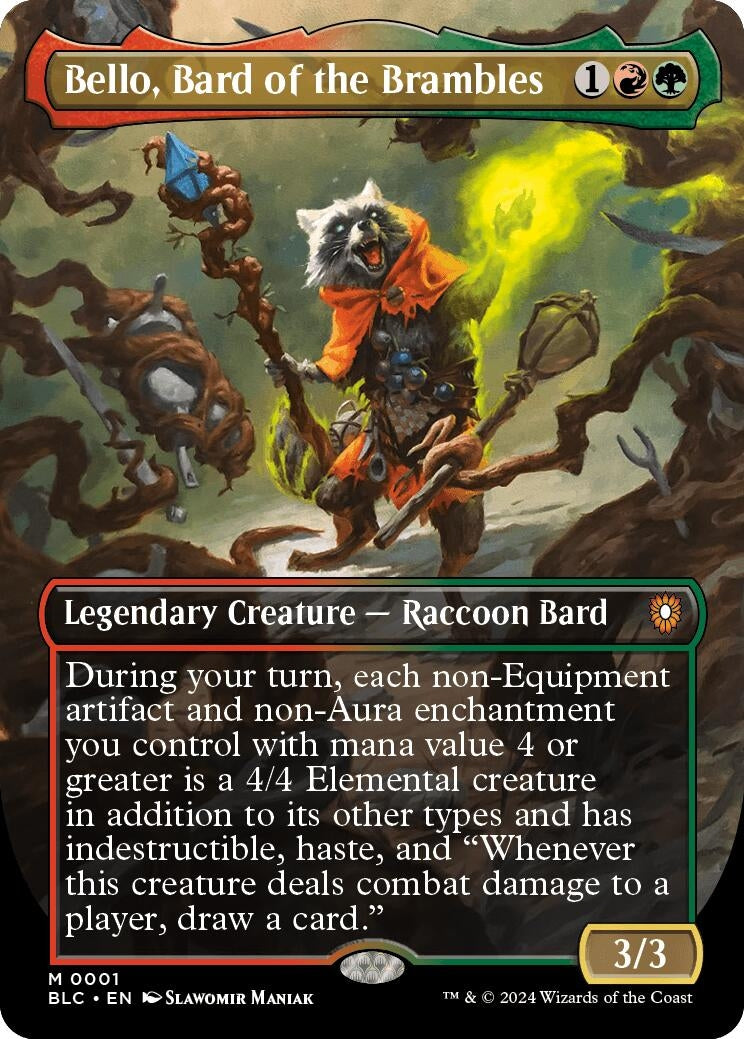 Bello, Bard of the Brambles (Borderless) (1) (Commander: Bloomburrow)