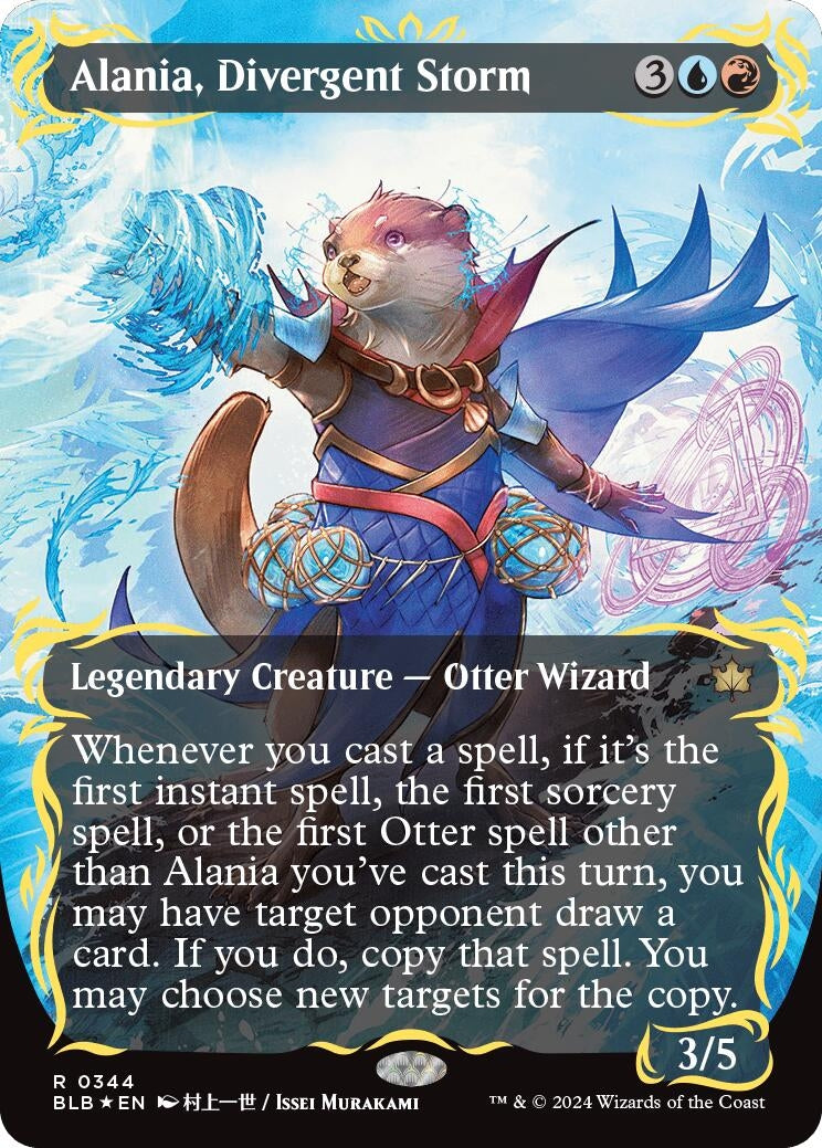 Alania, Divergent Storm (Borderless) (Raised Foil) (344) (Bloomburrow)