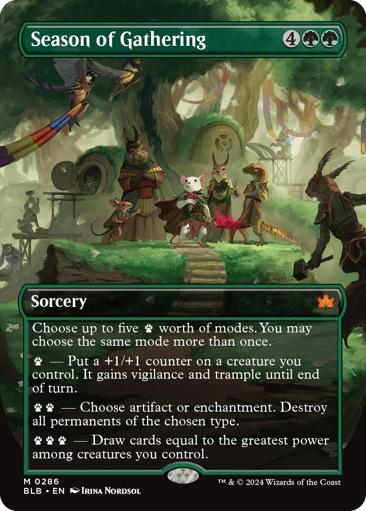 Season of Gathering (Borderless) (286) (Bloomburrow)