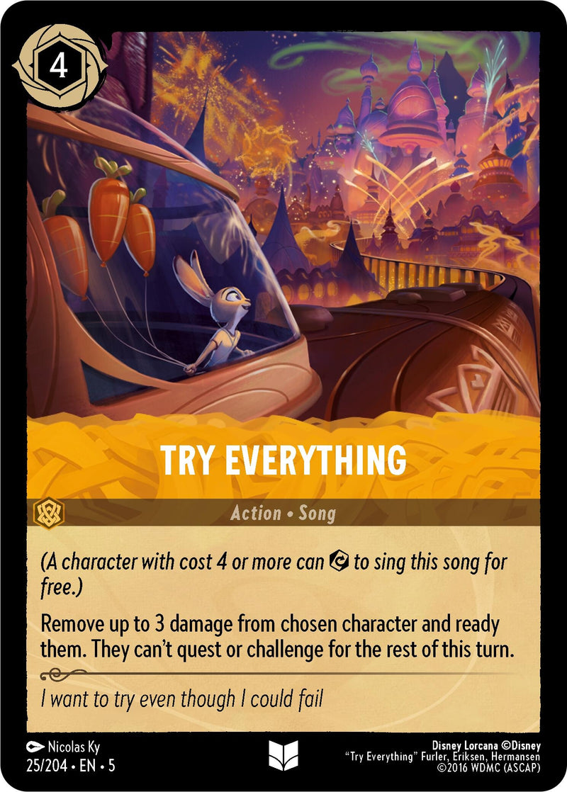 Image for Try Everything (25/204) (Shimmering Skies) - Disney Lorcana