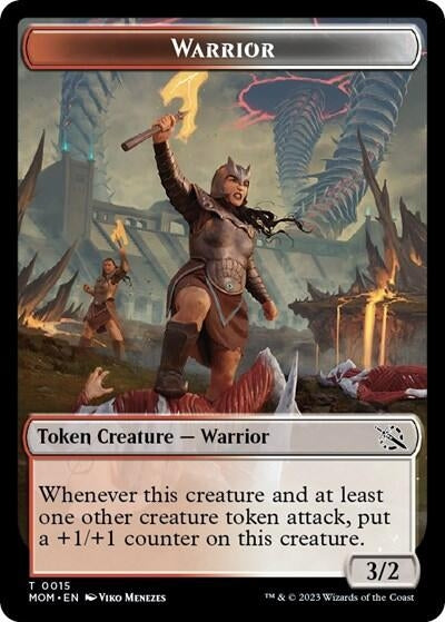 Image for Warrior // Phyrexian Hydra (0012) Double-Sided Token (15 // 12) - Magic: The Gathering