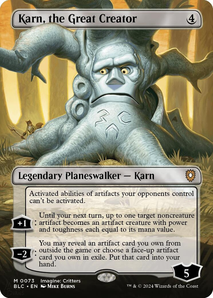 Karn, the Great Creator (Borderless) (73) (Commander: Bloomburrow)