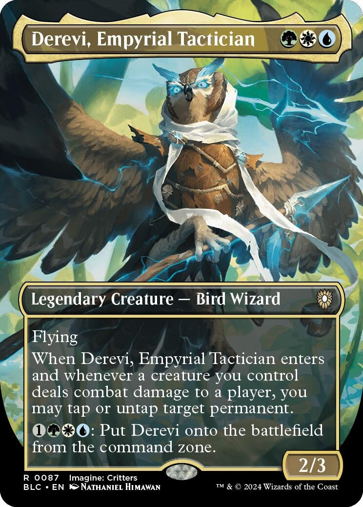 Derevi, Empyrial Tactician (Borderless) (87) (Commander: Bloomburrow)