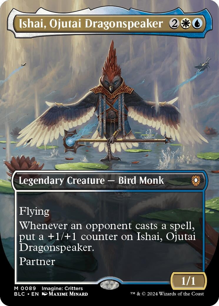 Ishai, Ojutai Dragonspeaker (Borderless) (89) (Commander: Bloomburrow)