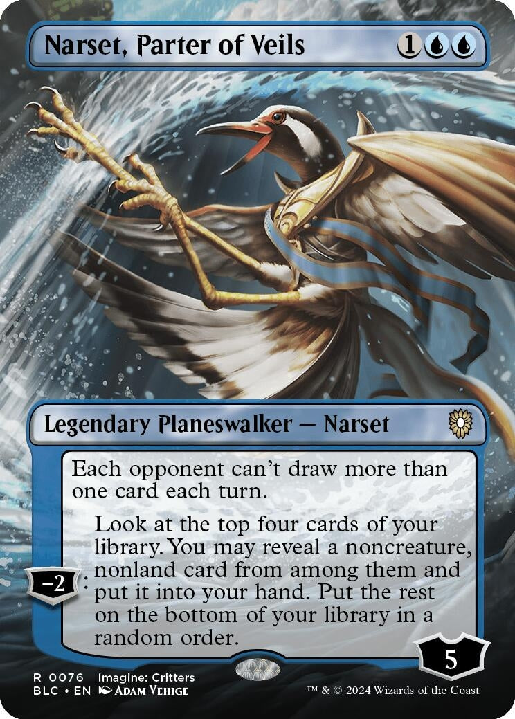 Narset, Parter of Veils (Borderless) (76) (Commander: Bloomburrow)