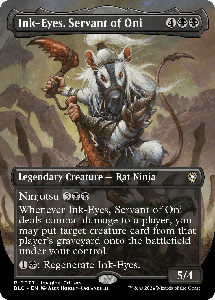 Ink-Eyes, Servant of Oni (Borderless) (77) (Commander: Bloomburrow)