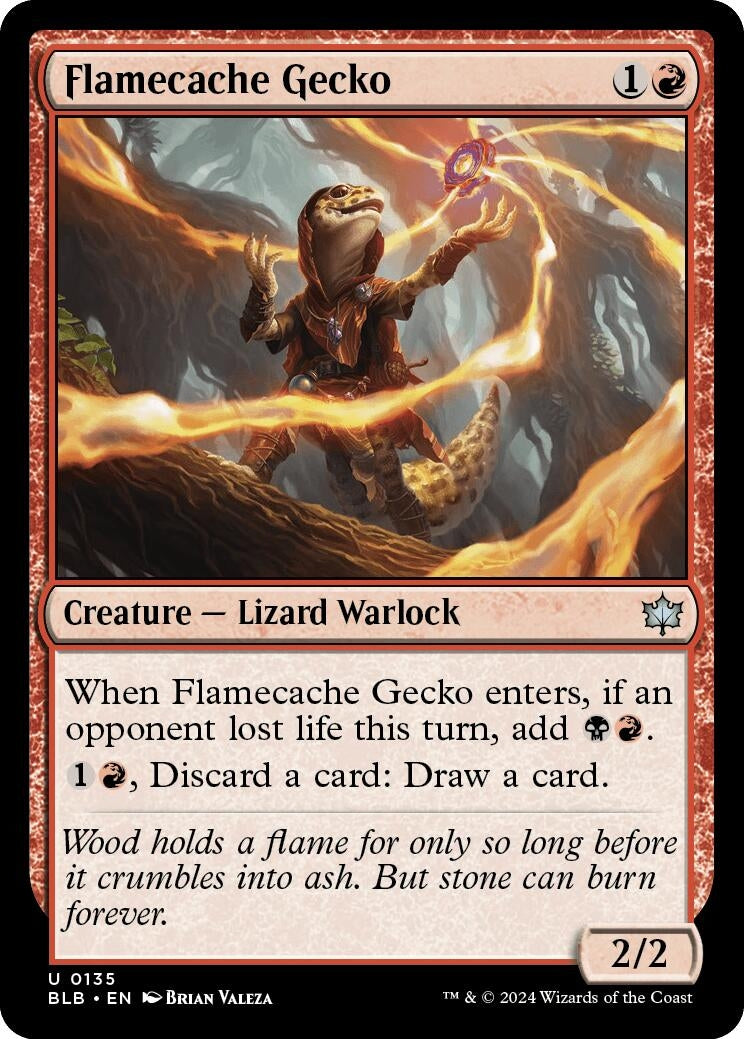 Flamecache Gecko (135) (Bloomburrow)
