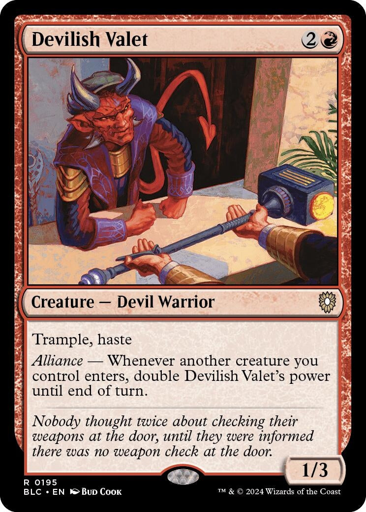 Devilish Valet (195) (Commander: Bloomburrow)