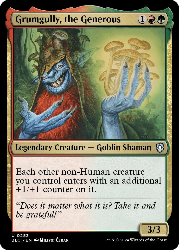 Grumgully, the Generous (253) (Commander: Bloomburrow)