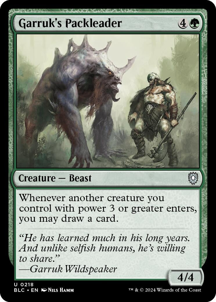 Garruk's Packleader (218) (Commander: Bloomburrow)