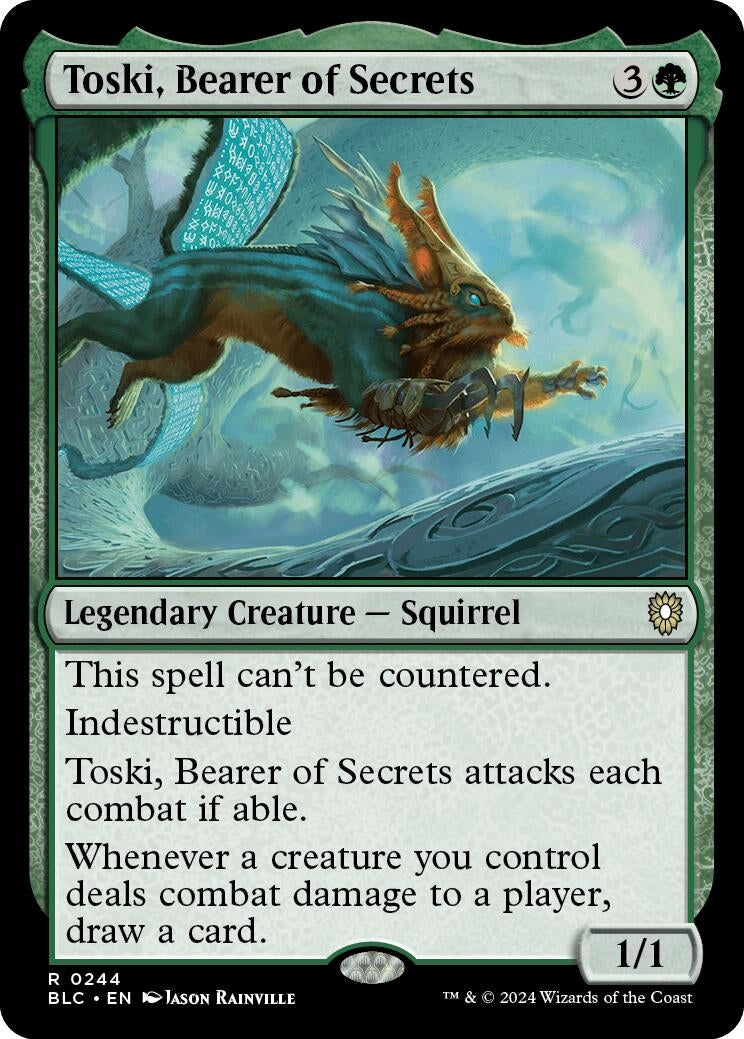 Toski, Bearer of Secrets (244) (Commander: Bloomburrow)