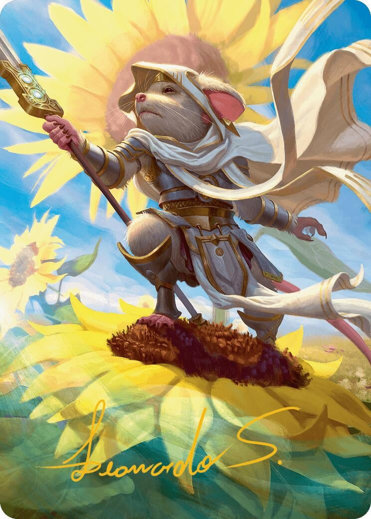 Elspeth, Sun's Champion Art Card (Gold-Stamped Signature) (53) (Art Series: Bloomburrow)