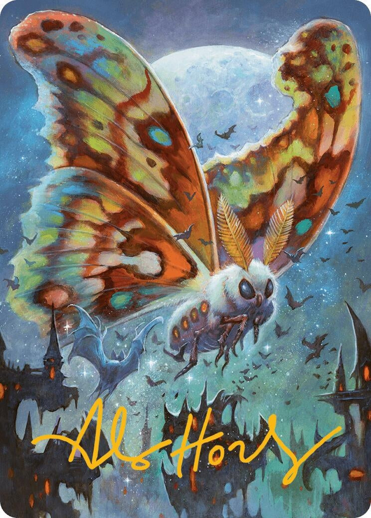 Luminous Broodmoth Art Card (Gold-Stamped Signature) (48) (Art Series: Bloomburrow)