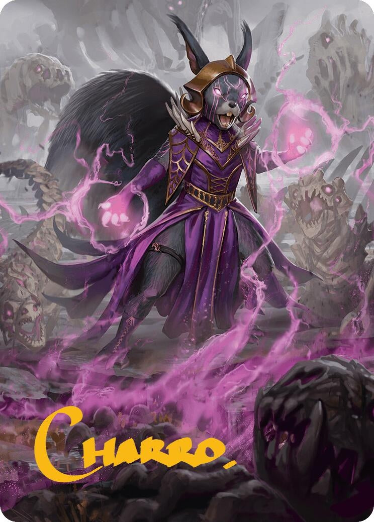 Liliana of the Dark Realms Art Card (Gold-Stamped Signature) (51) (Art Series: Bloomburrow)