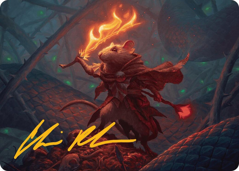 Emberheart Challenger Art Card (Gold-Stamped Signature) (19) (Art Series: Bloomburrow)