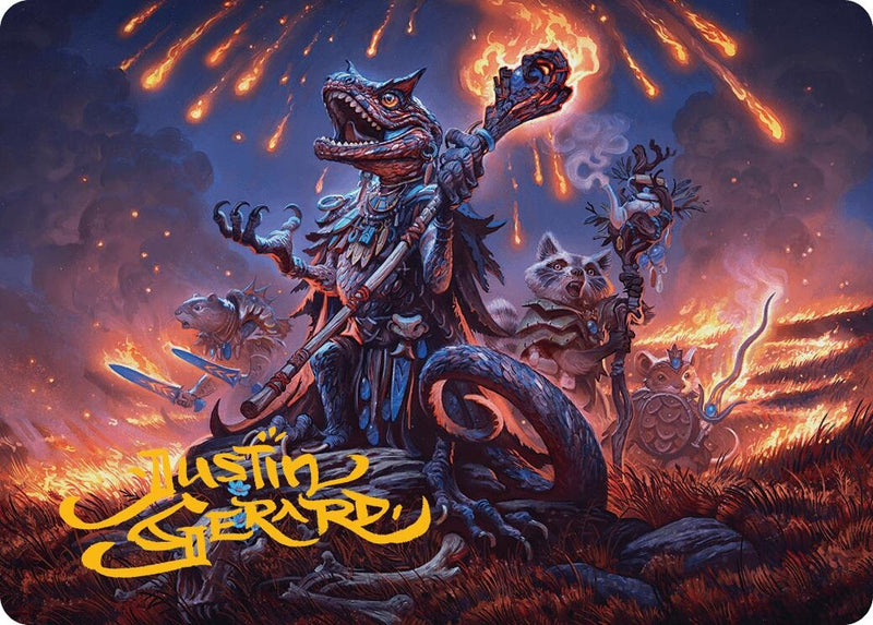 Valley Flamecaller Art Card (Gold-Stamped Signature) (21) (Art Series: Bloomburrow)