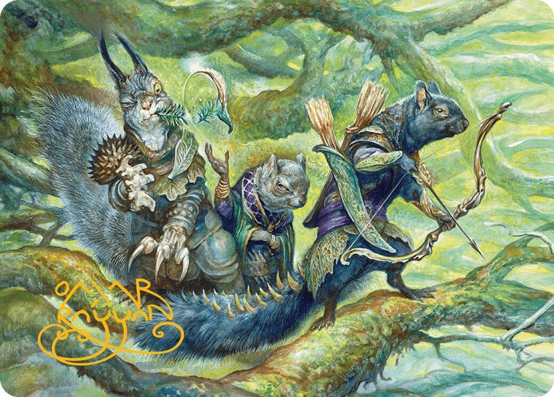 The Odd Acorn Gang Art Card (Gold-Stamped Signature) (32) (Art Series: Bloomburrow)