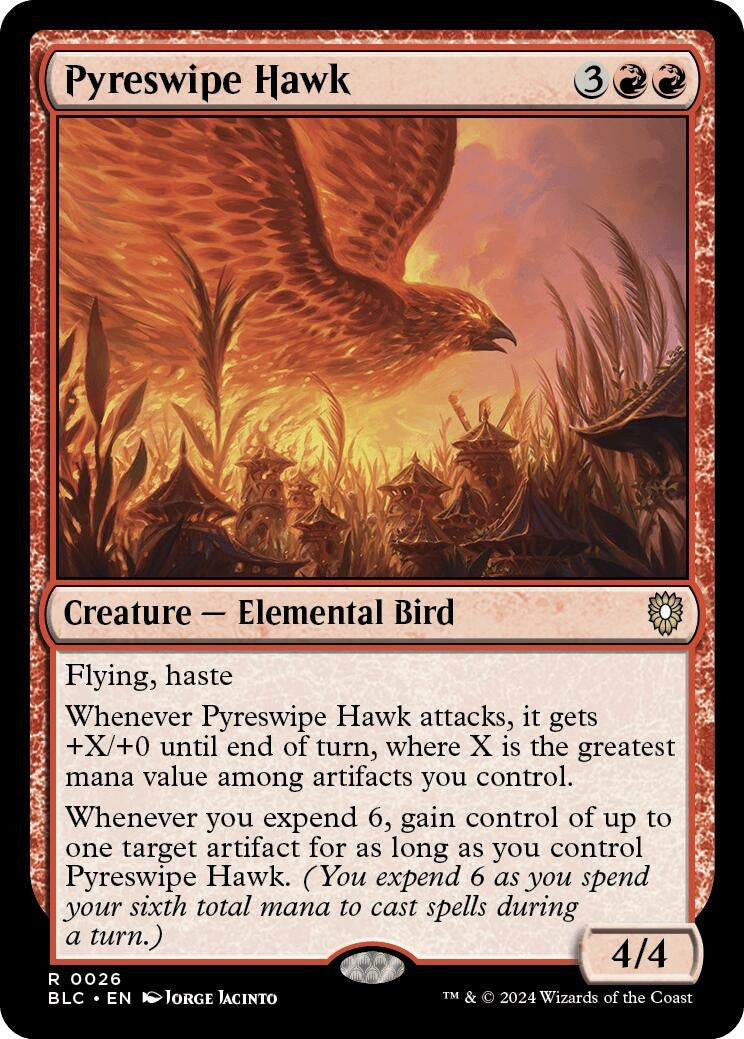 Pyreswipe Hawk (26) (Commander: Bloomburrow)