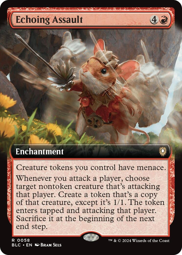 Echoing Assault (Extended Art) (58) (Commander: Bloomburrow)
