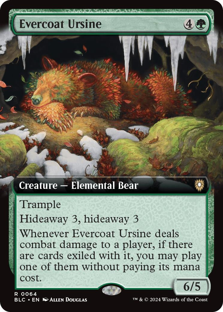 Evercoat Ursine (Extended Art) (64) (Commander: Bloomburrow)