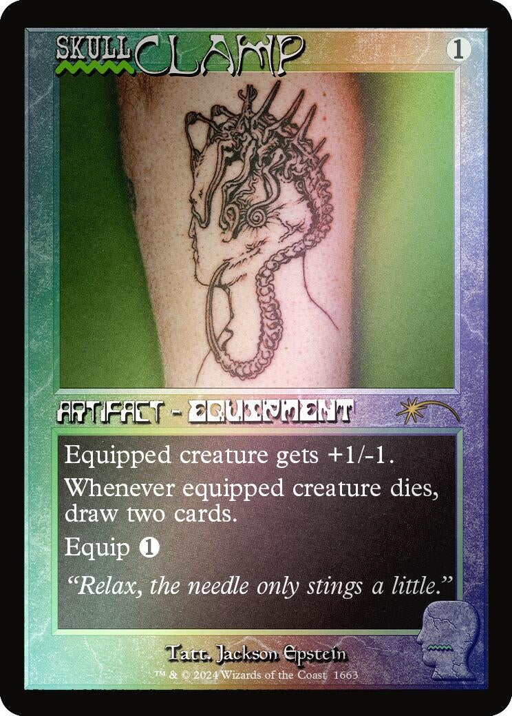 Skullclamp (Rainbow Foil) (1663) (Secret Lair Drop Series)