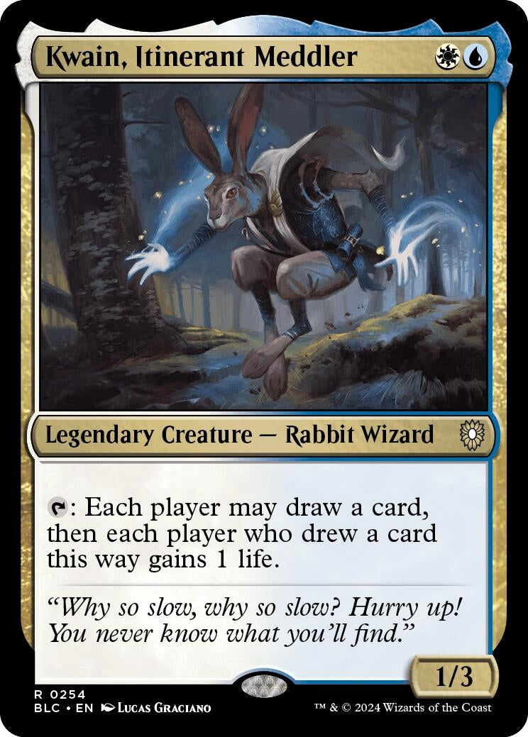 Kwain, Itinerant Meddler (254) (Commander: Bloomburrow)