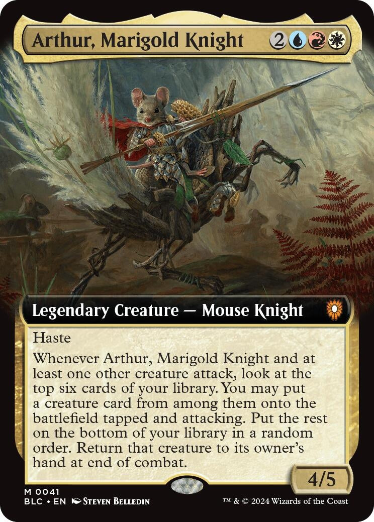 Arthur, Marigold Knight (Extended Art) (41) (Commander: Bloomburrow)
