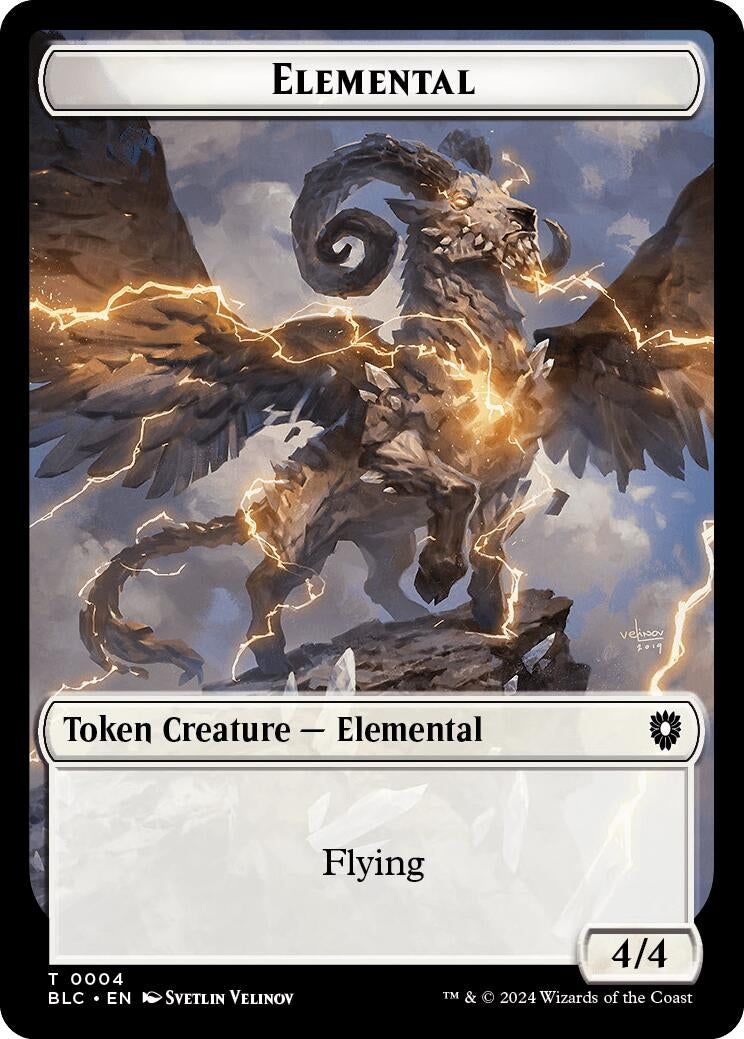 Elemental // Shark Double-Sided Token (4 // 16) (Commander: Bloomburrow)