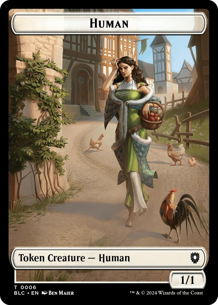 Human // Soldier Double-Sided Token (6 // 8) (Commander: Bloomburrow)