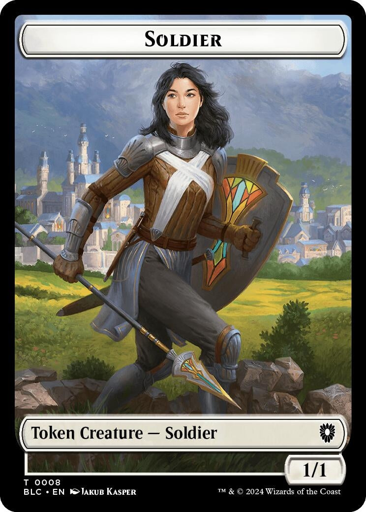 Soldier // Citizen Double-Sided Token (8 // 33) (Commander: Bloomburrow)