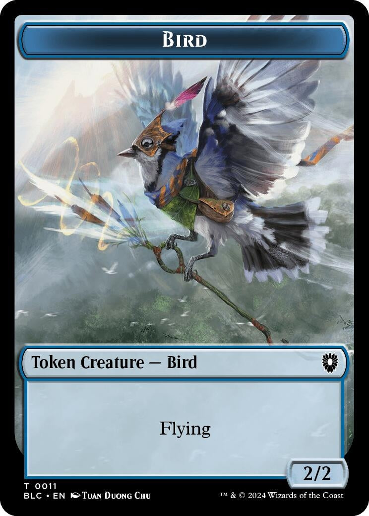 Bird (0011) // Fish Double-Sided Token (11 // 7) (Commander: Bloomburrow)