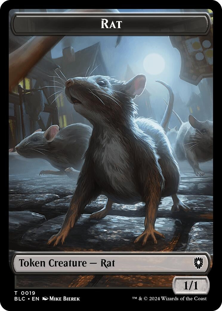 Rat // Raccoon Double-Sided Token (19 // 29) (Commander: Bloomburrow)