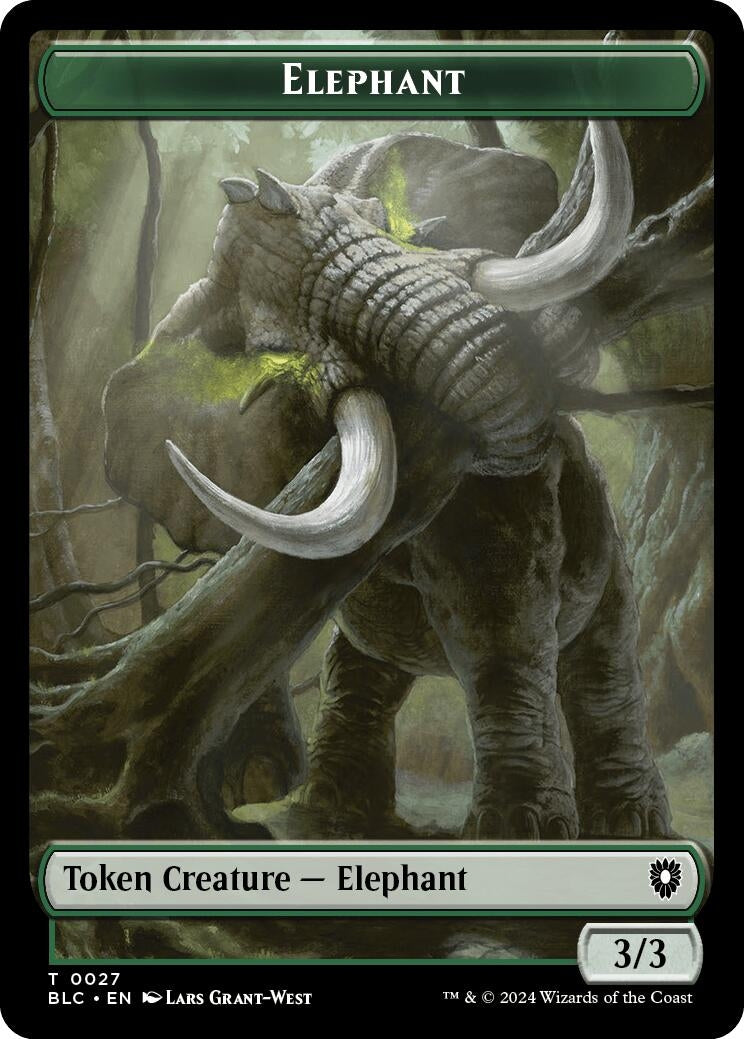 Elephant // Squid Double-Sided Token (27 // 17) (Commander: Bloomburrow)