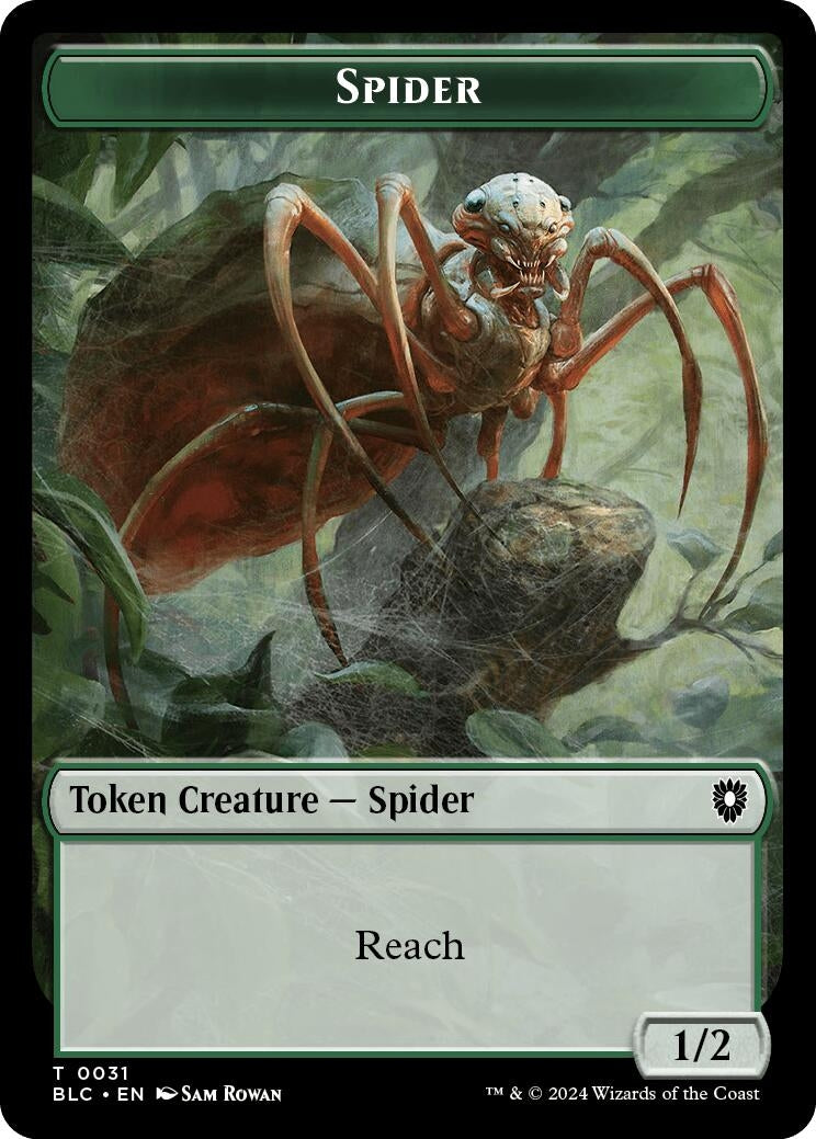 Spider // Blood Double-Sided Token (31 // 36) (Commander: Bloomburrow)