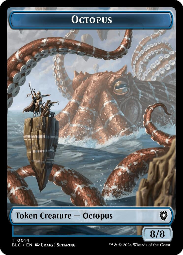 Octopus // Rabbit Double-Sided Token (14 // 3) (Commander: Bloomburrow)