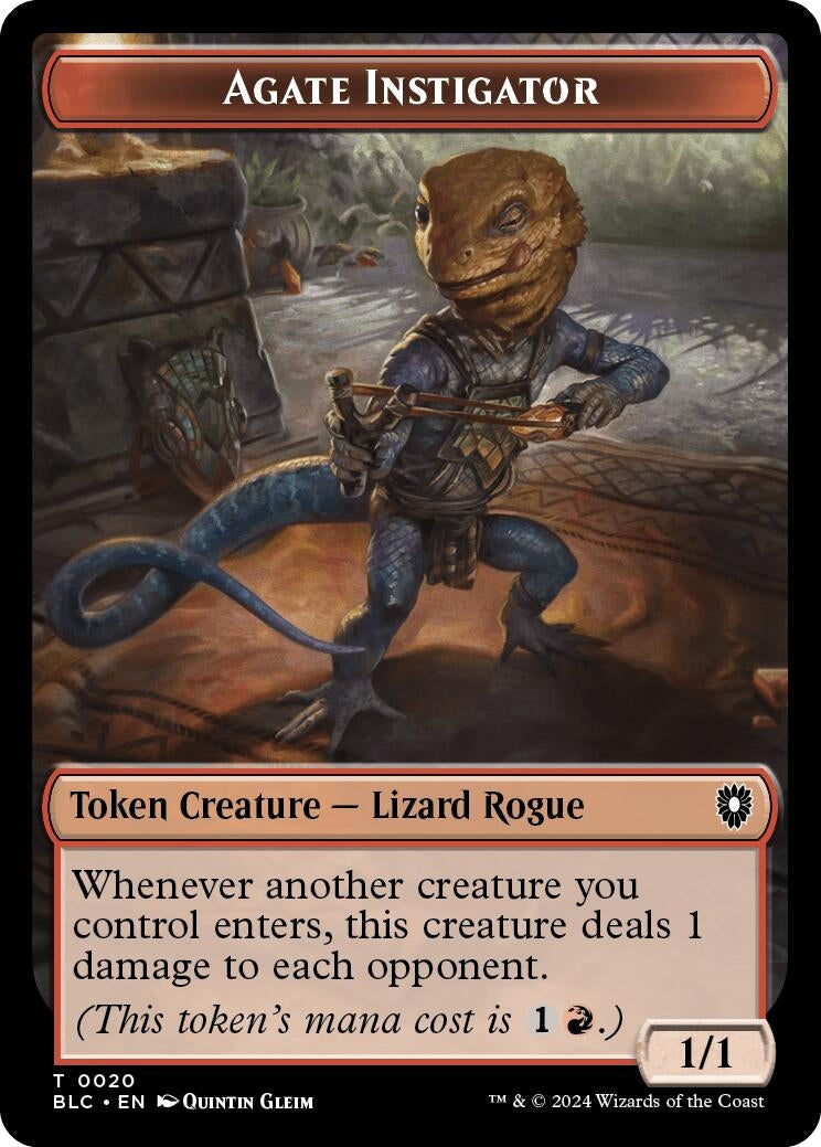 Agate Instigator // Rabbit Double-Sided Token (20 // 3) (Commander: Bloomburrow)