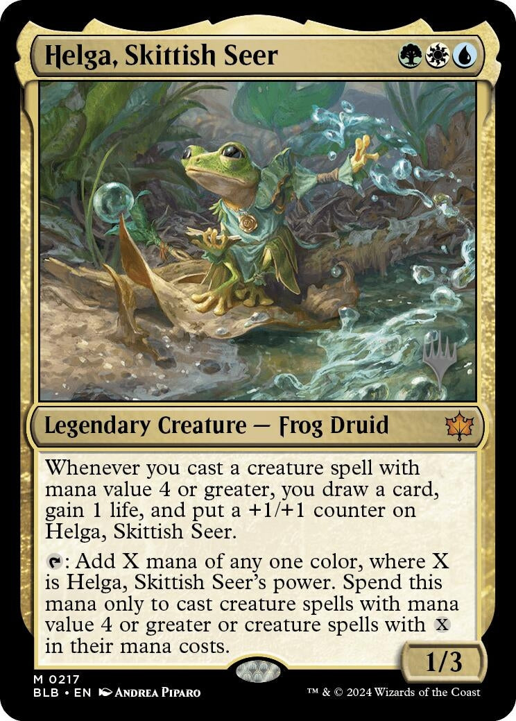 Helga, Skittish Seer (217) (Promo Pack: Bloomburrow)
