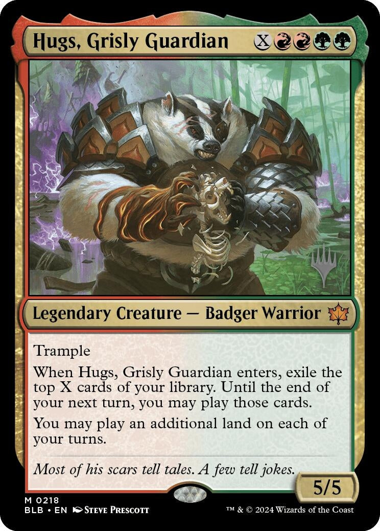 Hugs, Grisly Guardian (218) (Promo Pack: Bloomburrow)
