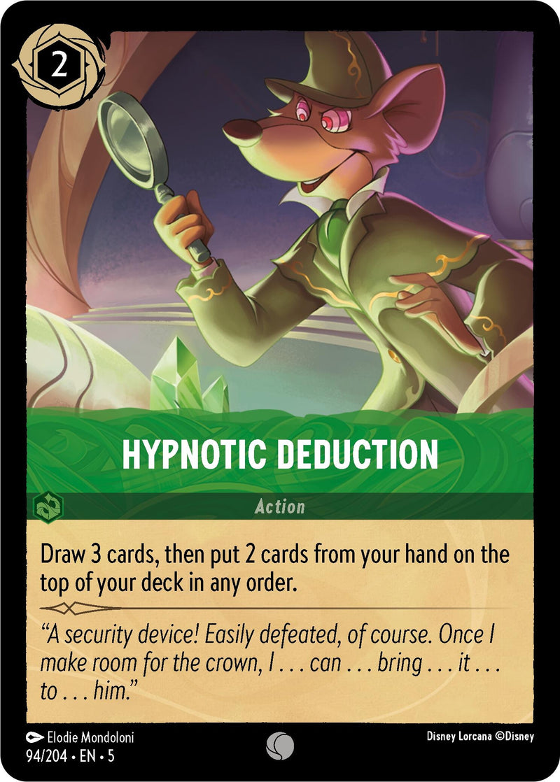 Image for Hypnotic Deduction (94/204) (Shimmering Skies) - Disney Lorcana