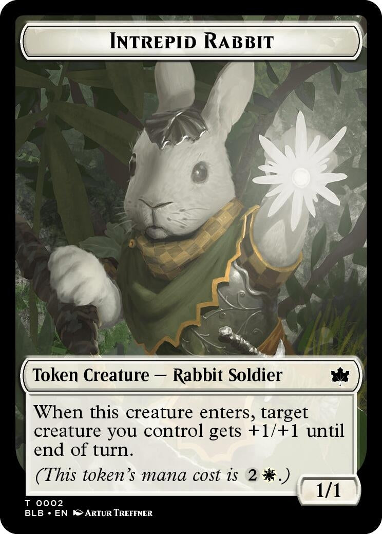 Intrepid Rabbit Token (2) (Bloomburrow)