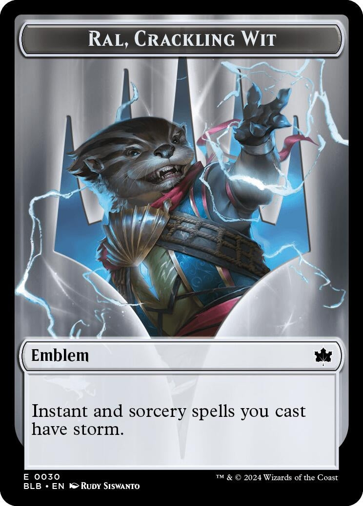 Emblem - Ral, Crackling Wit (30) (Bloomburrow)