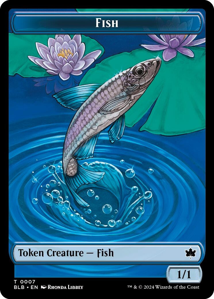 Fish // Warren Warleader Double-Sided Token (7 // 5) (Bloomburrow)