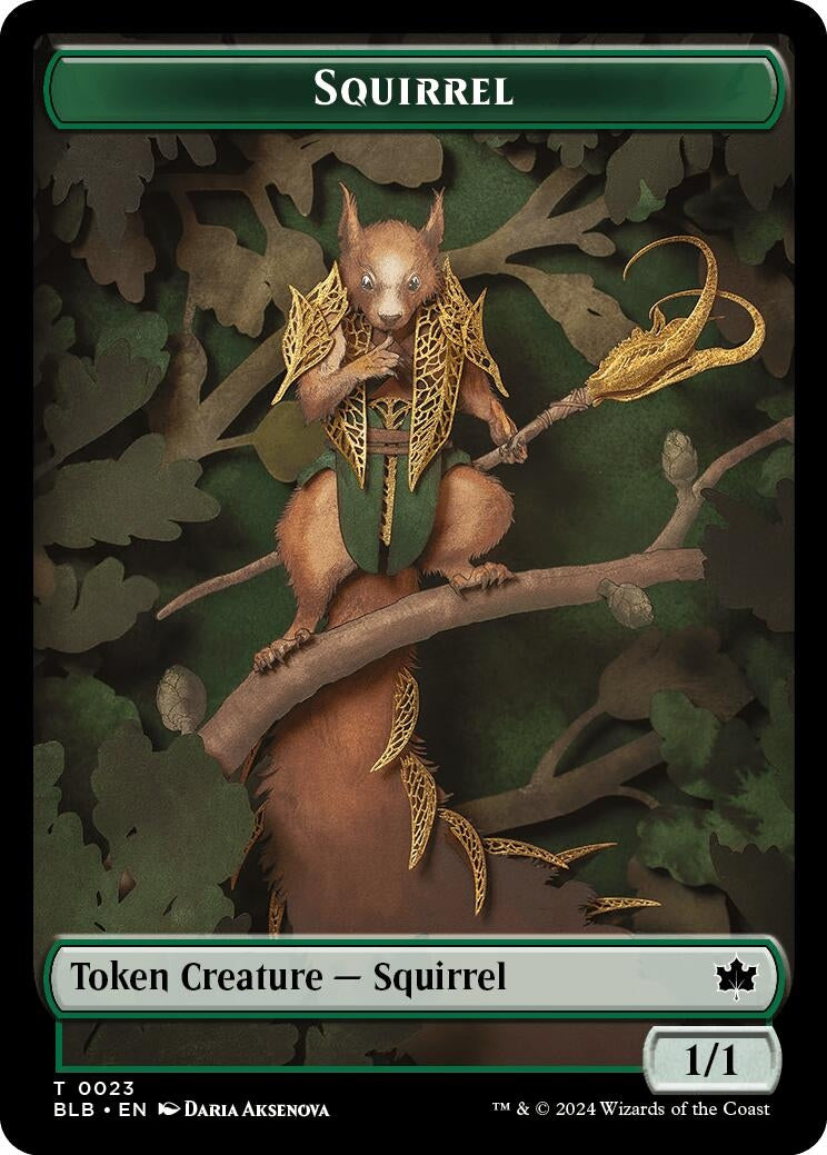 Squirrel // Starscape Cleric Double-Sided Token (23 // 15) (Bloomburrow)