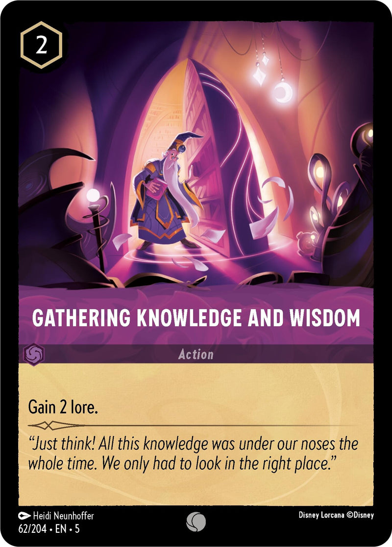 Image for Gathering Knowledge and Wisdom (62/204) (Shimmering Skies) - Disney Lorcana