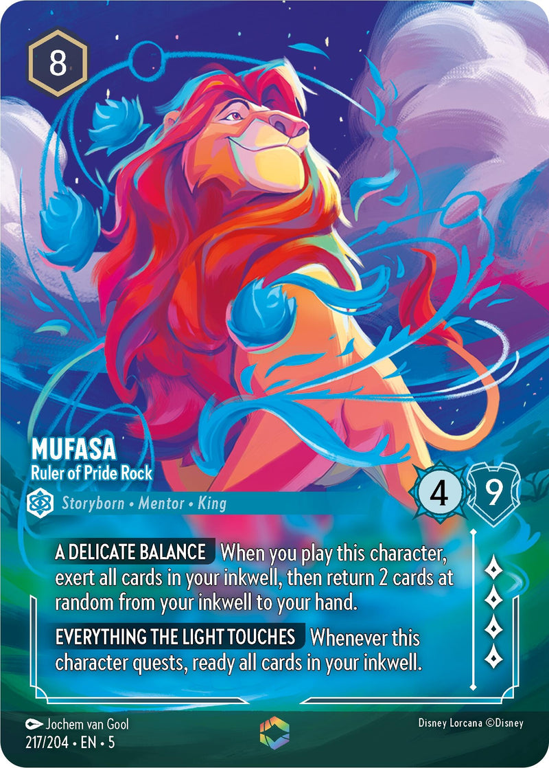 Image for Mufasa - Ruler of Pride Rock (Enchanted) (217/204) (Shimmering Skies) - Disney Lorcana