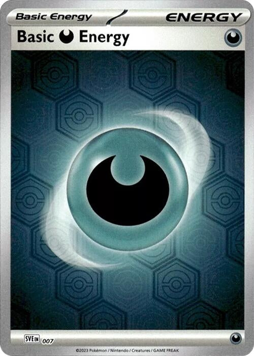 Basic Darkness Energy (Reverse Holofoil) (7) (SV: Shrouded Fable)