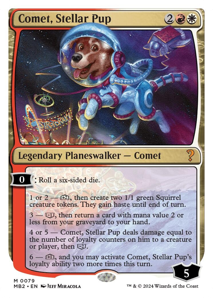 Comet, Stellar Pup (White Border) (79) (Mystery Booster 2)